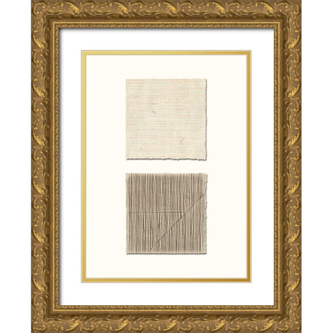 Handmade Paper Gold Ornate Wood Framed Art Print with Double Matting by Taylor, Evangeline