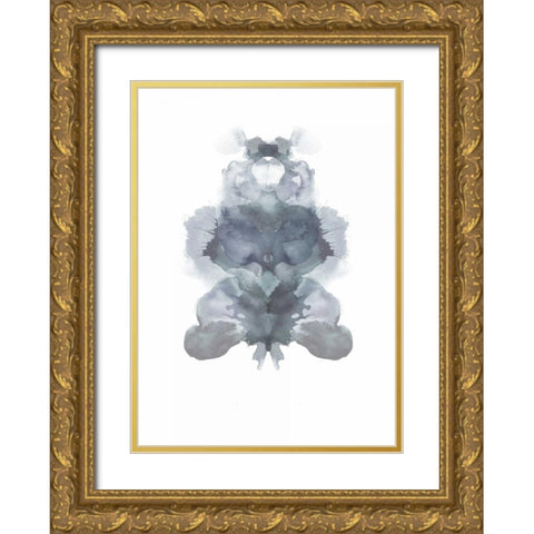 Imagine Ink Blot Gold Ornate Wood Framed Art Print with Double Matting by Taylor, Evangeline