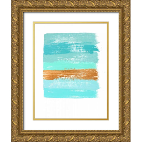 RefreshPalette Gold Ornate Wood Framed Art Print with Double Matting by Taylor, Evangeline