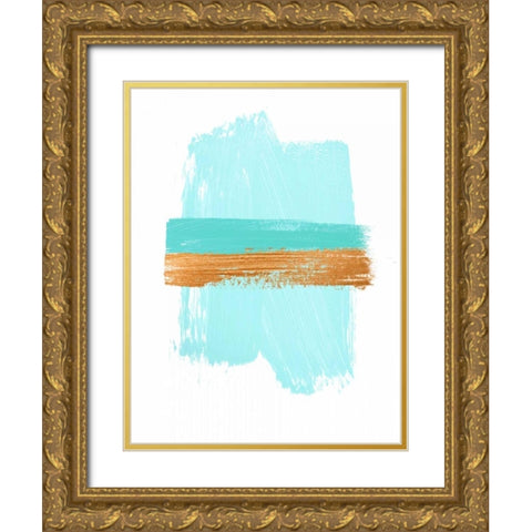 Simple Palette Gold Ornate Wood Framed Art Print with Double Matting by Taylor, Evangeline