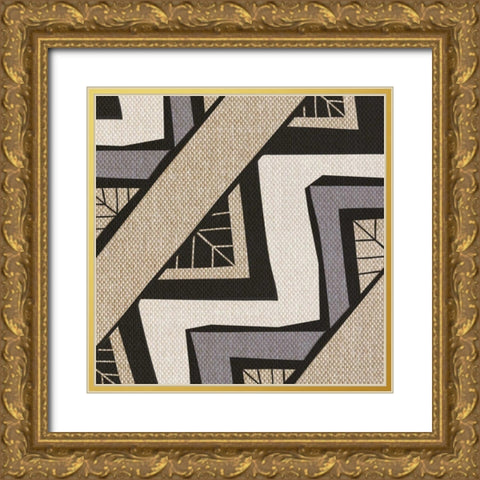 Global Geometric Print 4 Gold Ornate Wood Framed Art Print with Double Matting by Taylor, Evangeline