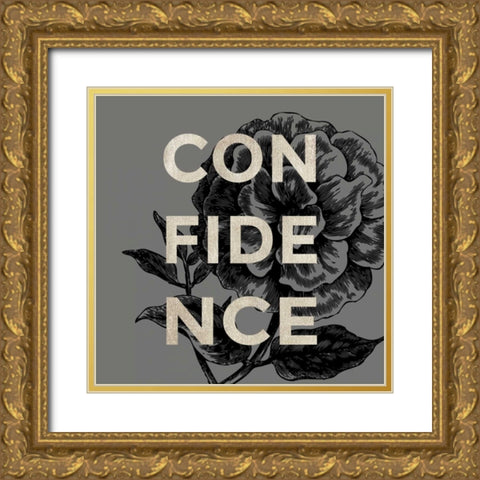 Confidence Gold Ornate Wood Framed Art Print with Double Matting by Taylor, Evangeline