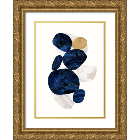 Tumbled 1 Gold Ornate Wood Framed Art Print with Double Matting by Taylor, Evangeline