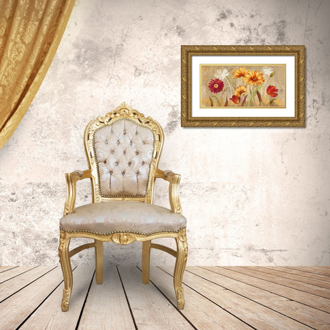 Shades Of Autumn Gold Ornate Wood Framed Art Print with Double Matting by Art Atelier Alliance