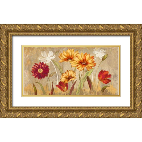 Shades Of Autumn Gold Ornate Wood Framed Art Print with Double Matting by Art Atelier Alliance
