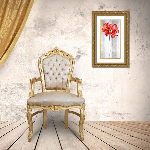 Metropolitan Flower Gold Ornate Wood Framed Art Print with Double Matting by Art Atelier Alliance