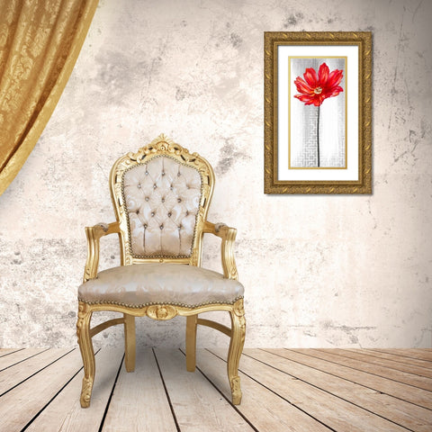 Metropolitan Bloom Gold Ornate Wood Framed Art Print with Double Matting by Art Atelier Alliance