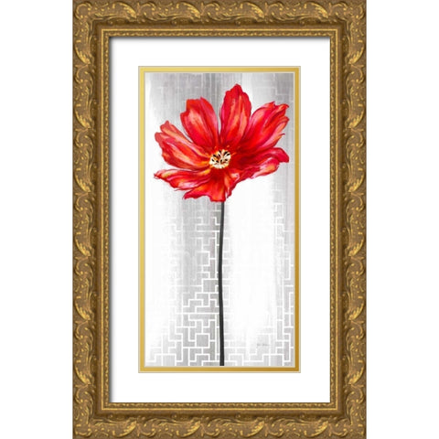 Metropolitan Bloom Gold Ornate Wood Framed Art Print with Double Matting by Art Atelier Alliance