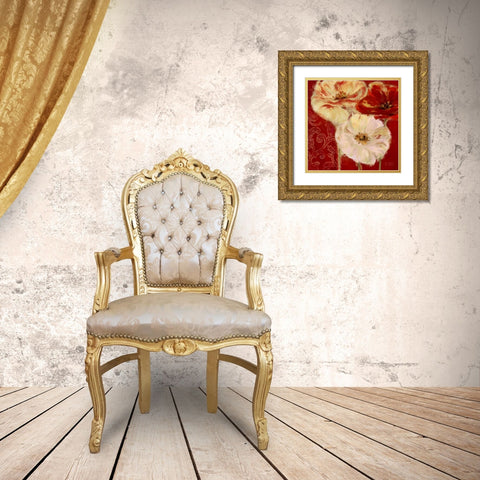 Eastern Poppies 2 Gold Ornate Wood Framed Art Print with Double Matting by Art Atelier Alliance