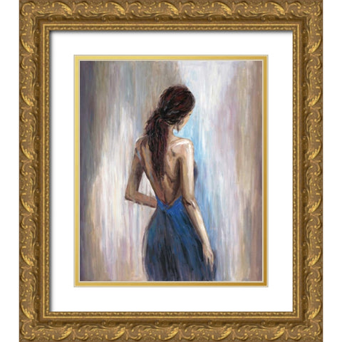 Blue Backless 2 Gold Ornate Wood Framed Art Print with Double Matting by Art Atelier Alliance