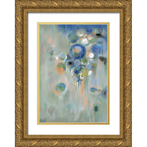 Circles Gold Ornate Wood Framed Art Print with Double Matting by Art Atelier Alliance