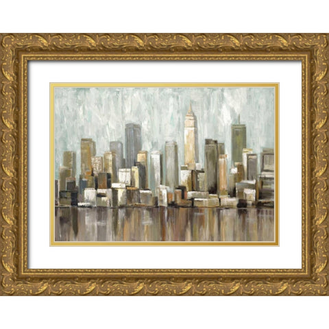 City Scape 1 Gold Ornate Wood Framed Art Print with Double Matting by Art Atelier Alliance
