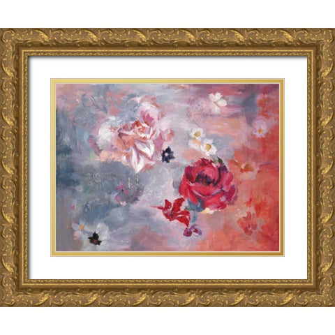 Floral 1 Gold Ornate Wood Framed Art Print with Double Matting by Art Atelier Alliance