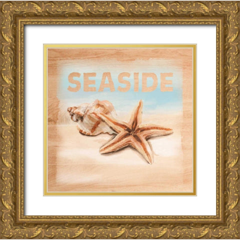 Natural Ocean Seaside Gold Ornate Wood Framed Art Print with Double Matting by Art Atelier Alliance