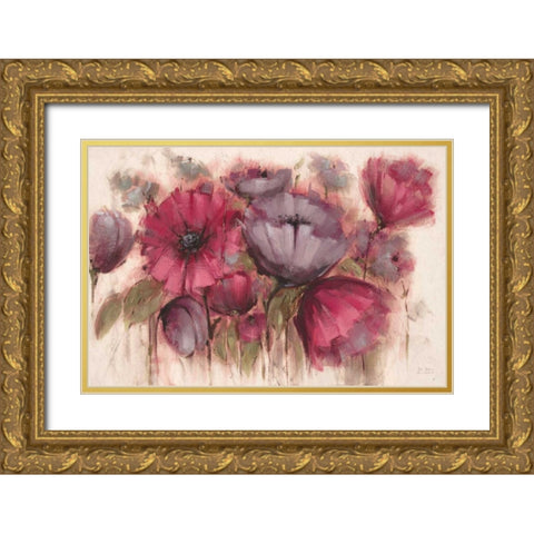 Garden Jaunts Panel Gold Ornate Wood Framed Art Print with Double Matting by Art Atelier Alliance