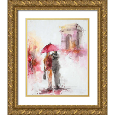 Watery Romance 1  Gold Ornate Wood Framed Art Print with Double Matting by Art Atelier Alliance
