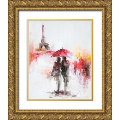 Watery Romance 2 Gold Ornate Wood Framed Art Print with Double Matting by Art Atelier Alliance