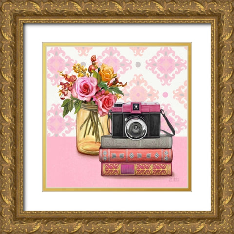 Smile Vintage Vignette Gold Ornate Wood Framed Art Print with Double Matting by Art Atelier Alliance