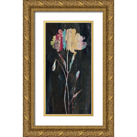 Marble Garden Flower 1 Gold Ornate Wood Framed Art Print with Double Matting by Jing, Jin