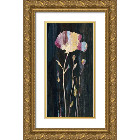 Marble Garden Flower 3 Gold Ornate Wood Framed Art Print with Double Matting by Jing, Jin