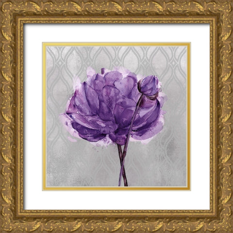 Floral Inspired Plum 2 Gold Ornate Wood Framed Art Print with Double Matting by Jing, Jin