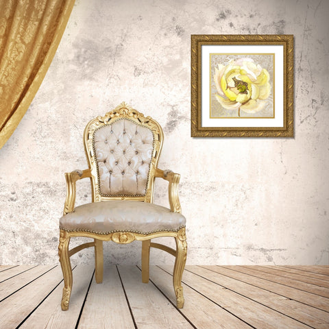 Enchanted Floral 2 Gold Ornate Wood Framed Art Print with Double Matting by Jing, Jin