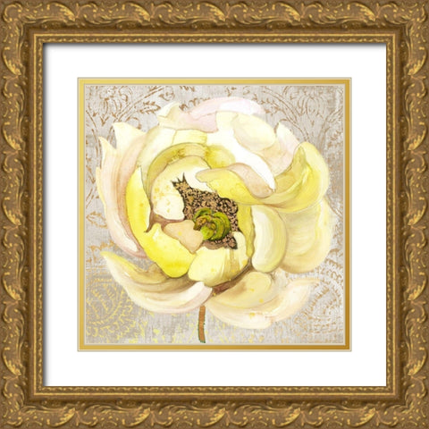 Enchanted Floral 2 Gold Ornate Wood Framed Art Print with Double Matting by Jing, Jin