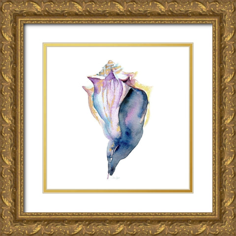 Sea Glass Urchin Gold Ornate Wood Framed Art Print with Double Matting by Jin, Jing