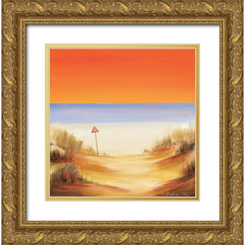 Sunset soon Gold Ornate Wood Framed Art Print with Double Matting by Cook, Andrea
