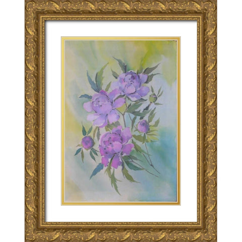 Purple Floriade I  Gold Ornate Wood Framed Art Print with Double Matting by Mayskaya, Alisa