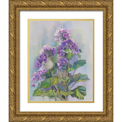 Purple Floriade II Gold Ornate Wood Framed Art Print with Double Matting by Mayskaya, Alisa