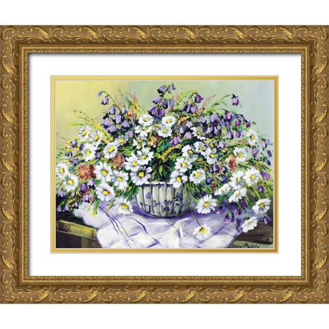 Colourful table II Gold Ornate Wood Framed Art Print with Double Matting by Paleta, Anna