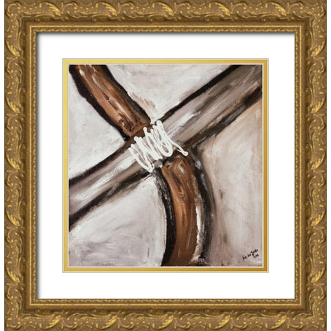 Crossing Band I Gold Ornate Wood Framed Art Print with Double Matting by die Zakko, Art