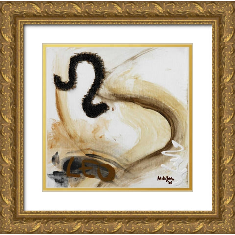 Leo Gold Ornate Wood Framed Art Print with Double Matting by die Zakko, Art