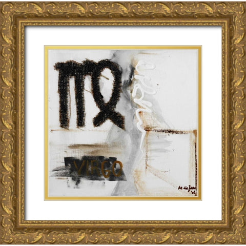 Virgo Gold Ornate Wood Framed Art Print with Double Matting by die Zakko, Art