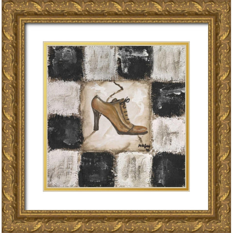 Shoe I Gold Ornate Wood Framed Art Print with Double Matting by die Zakko, Art