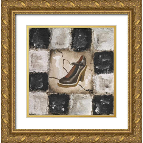 Shoe II Gold Ornate Wood Framed Art Print with Double Matting by die Zakko, Art