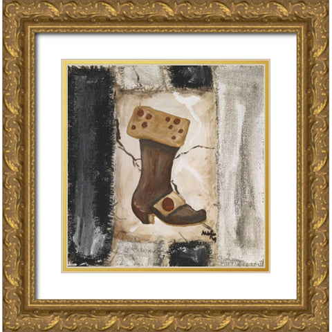 Boots I Gold Ornate Wood Framed Art Print with Double Matting by die Zakko, Art