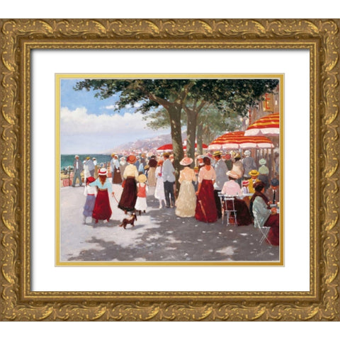 Street old days II Gold Ornate Wood Framed Art Print with Double Matting by van Rooijen, Carel