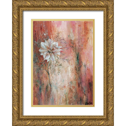 Nigella I Gold Ornate Wood Framed Art Print with Double Matting by van den Bogerd, Escha