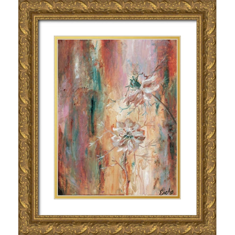 Nigella II Gold Ornate Wood Framed Art Print with Double Matting by van den Bogerd, Escha