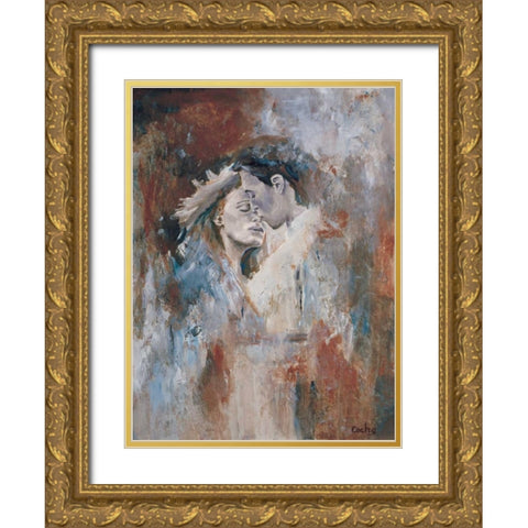 Insieme I Gold Ornate Wood Framed Art Print with Double Matting by van den Bogerd, Escha