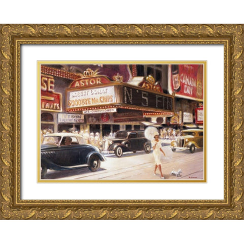 Los Angeles I Gold Ornate Wood Framed Art Print with Double Matting by Denis, E