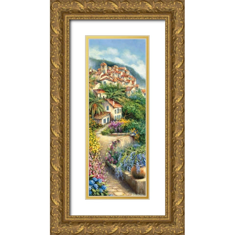 Ramatuelle I Gold Ornate Wood Framed Art Print with Double Matting by Erwin, Eric