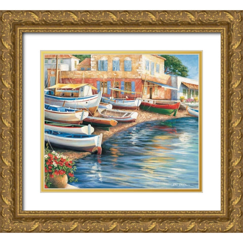 Ambiance de mediterranee I Gold Ornate Wood Framed Art Print with Double Matting by Erwin, Eric