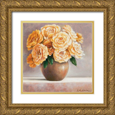 Bouquet in yellow Gold Ornate Wood Framed Art Print with Double Matting by Erwin, Eric
