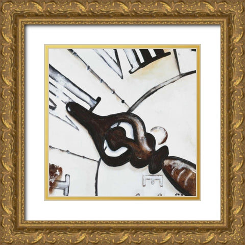 Time II Gold Ornate Wood Framed Art Print with Double Matting by Elki,O