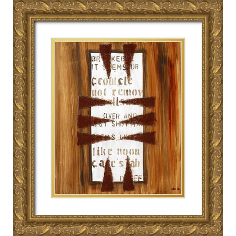 Texta I Gold Ornate Wood Framed Art Print with Double Matting by Elki,O