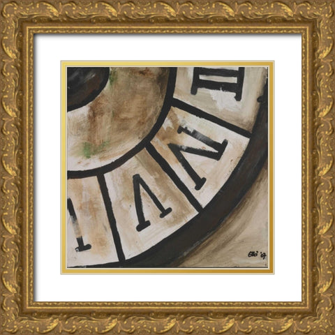 Tictac IV Gold Ornate Wood Framed Art Print with Double Matting by Elki,O