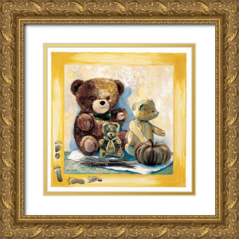 Bear feat Gold Ornate Wood Framed Art Print with Double Matting by Withaar, Rian